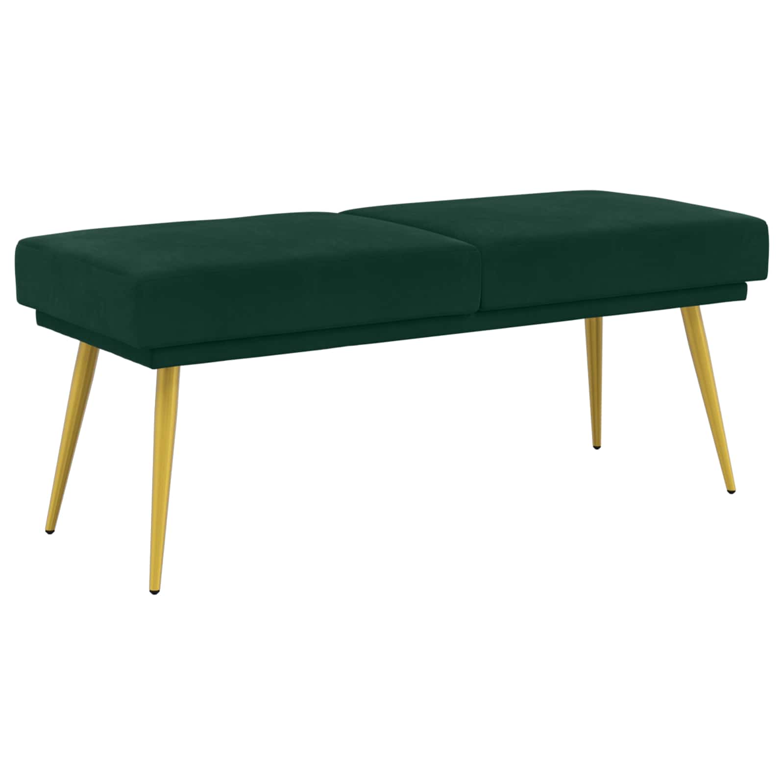vidaXL Bancă cu două straturi Verde închis 120 x 45 x 46 cm Catifea