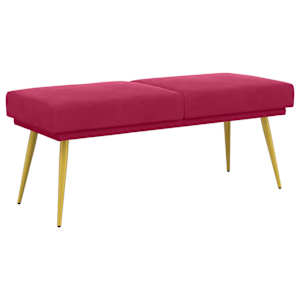 vidaXL Kahekordne pink Veinpunane 120 x 45 x 46 cm Samet