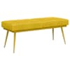 vidaXL Kahekordne pink Kollane 120 x 45 x 46 cm Samet