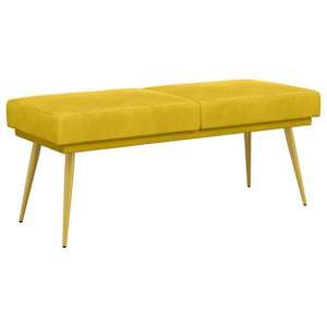 vidaXL Kahekordne pink Kollane 120 x 45 x 46 cm Samet