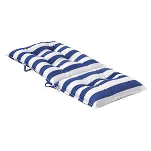 Venkovní polštář 4 pcs Modrá a bílá 120 x 50 x 7 cm Textil - obrázek 5