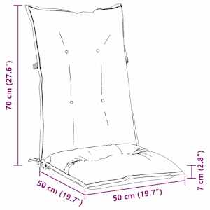 Venkovní polštář 4 pcs Modrá a bílá 120 x 50 x 7 cm Textil - obrázek 11