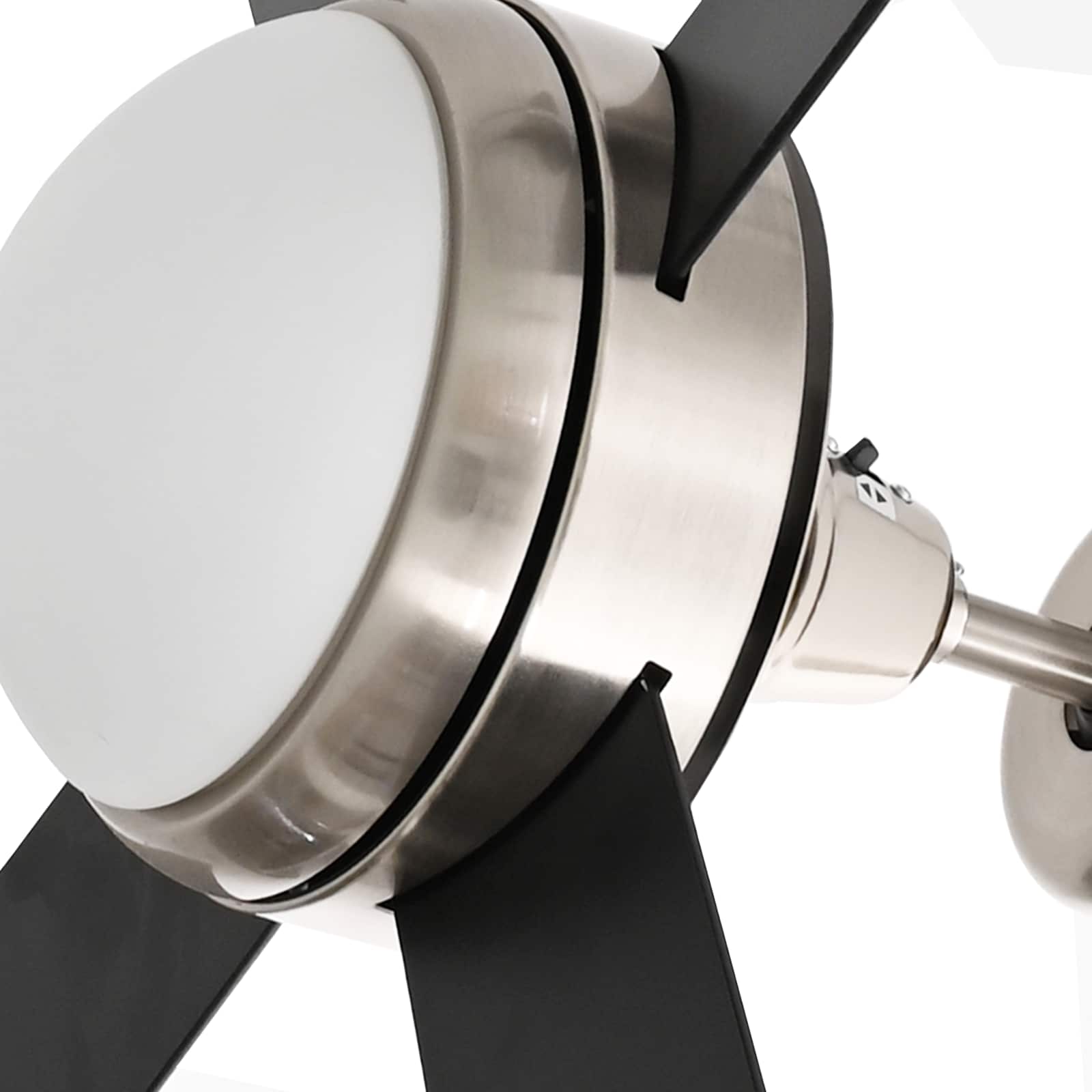 Plafondventilator met licht en afstandsbediening Ø 130 cm Zwart image 8
