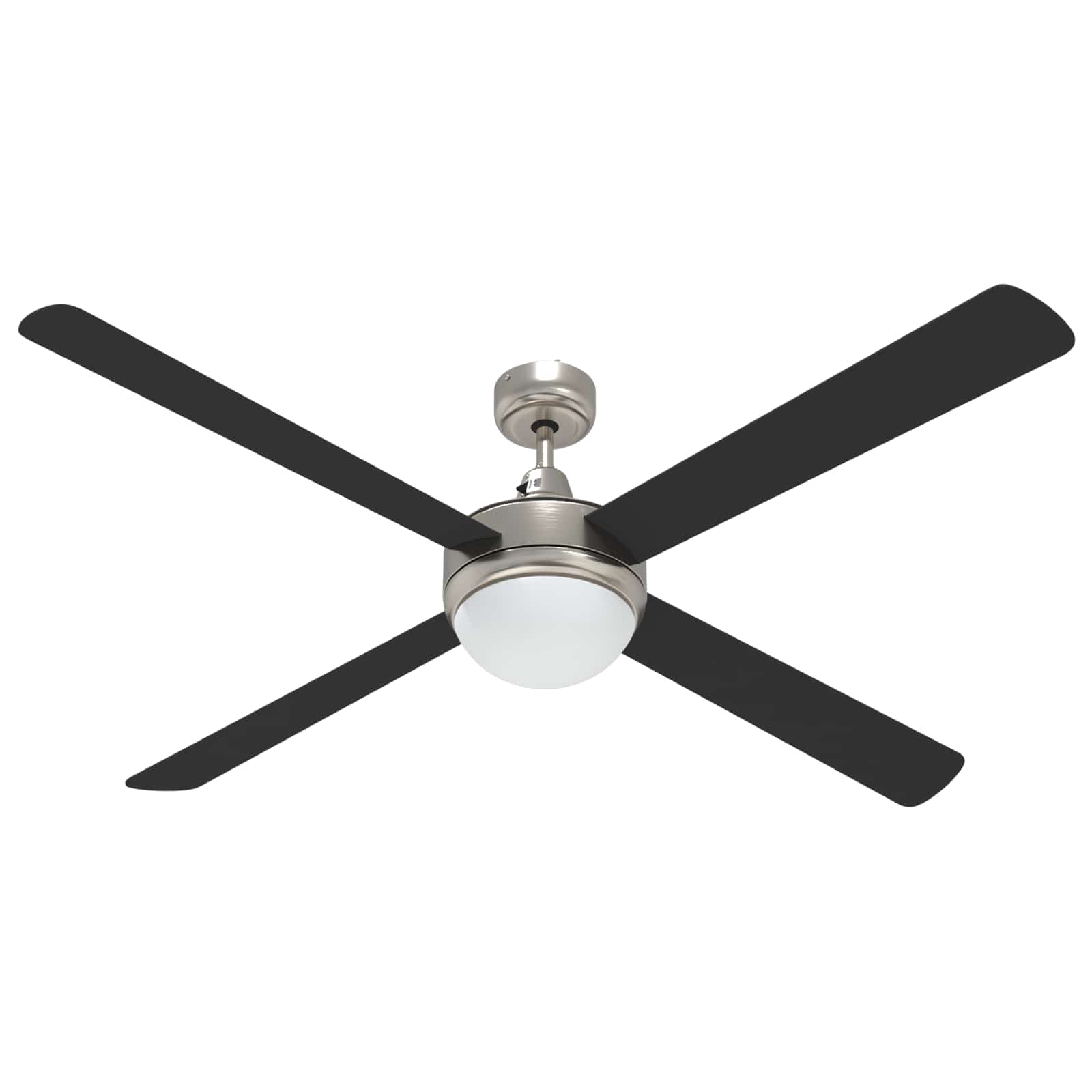 Plafondventilator met licht en afstandsbediening Ø 130 cm Zwart image 3