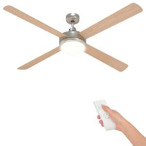vidaXL Lageventilaator koos valguse ja kaugjuhtimispuldiga &Oslash; 130 cm