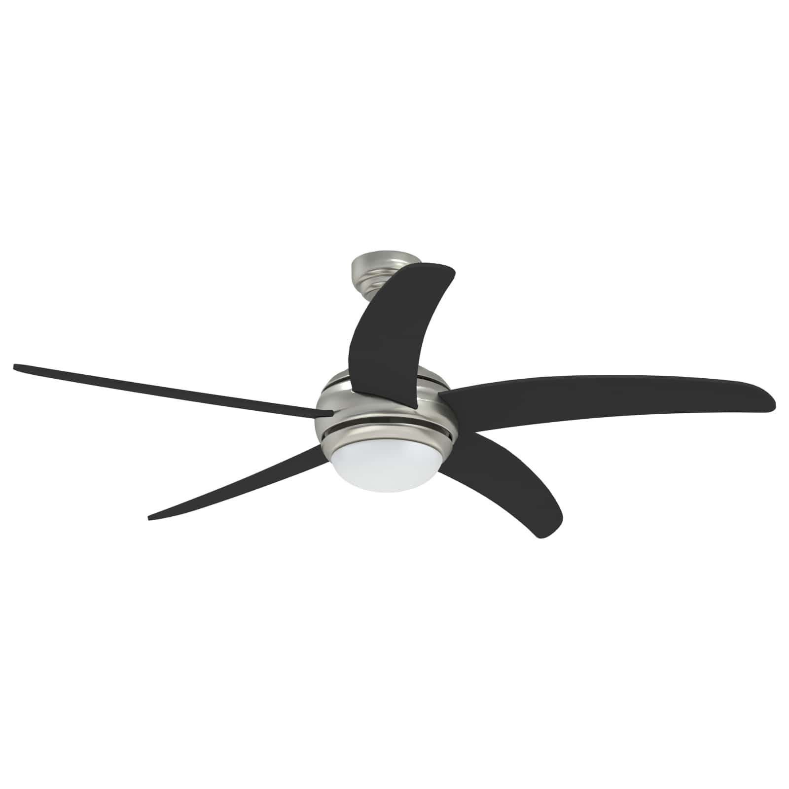 Plafondventilator met licht en afstandsbediening Ø 130 cm Zwart image 5