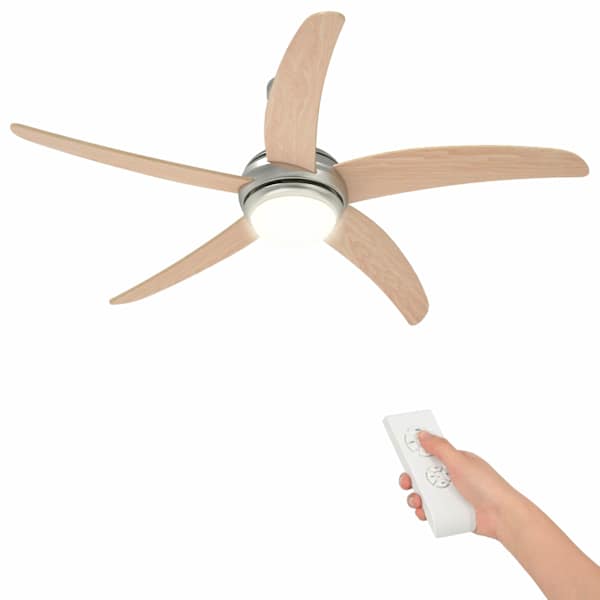 vidaXL Lageventilaator koos valguse ja kaugjuhtimispuldiga &Oslash; 130 cm