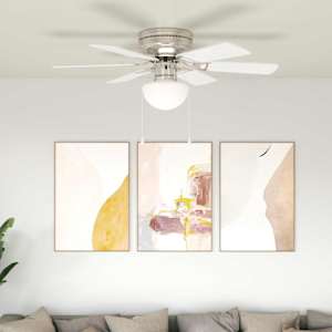 Stropní ventilátor s osvětlením Ø 82 cm Bílá - obrázek 1