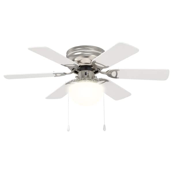 vidaXL Lagede ventilaator koos valgustiga &Oslash; 82 cm Valge