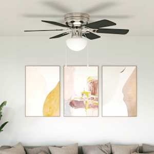 Stropní ventilátor s osvětlením Ø 82 cm Černá - obrázek 1
