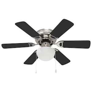 Stropní ventilátor s osvětlením Ø 82 cm Černá - obrázek 3
