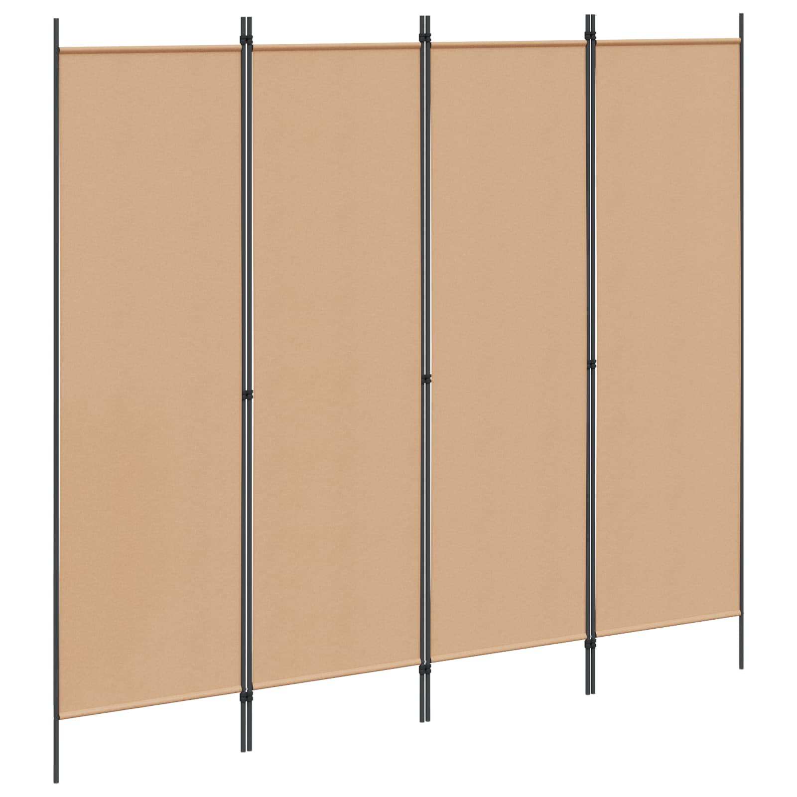 vidaXL Separator de Cameră cu 4 Panouri Bej 200 x 180 cm Țesătură