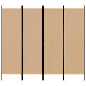 4-panelový pokojový paravan Béžová 200 x 180 cm Textil - obrázek 3