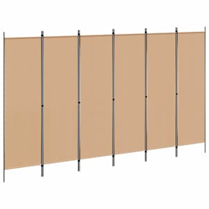 vidaXL 6-paneelne ruumieraldaja Beež 300 x 180 cm kangas