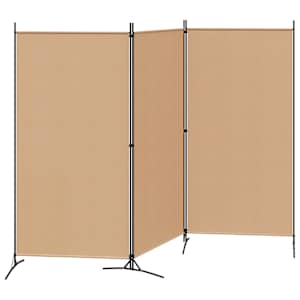 3-panelový rozdělovací stěna Béžová 260 x 180 cm Textil - obrázek 2
