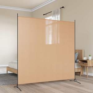 Jednopanelová dělící stěna Béžová 175 x 180 cm Textil - obrázek 1