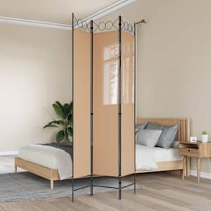 3-panelni pregradni zid Bež 120 x 220 cm Blago