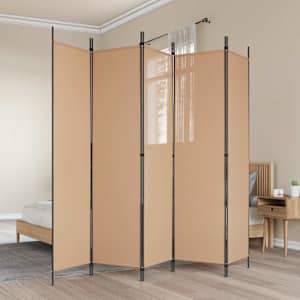 5-panelni pregradni zid Bež 250 x 200 cm Blago