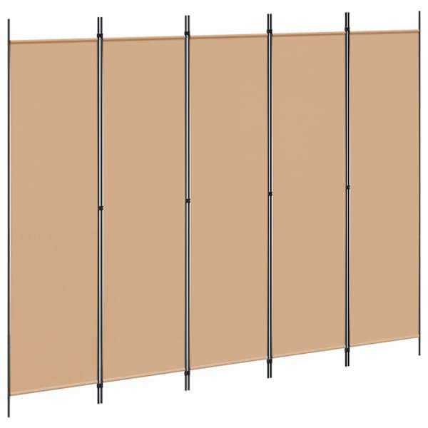 vidaXL 5-paneelne ruumieraldaja Beež 250 x 200 cm kangas