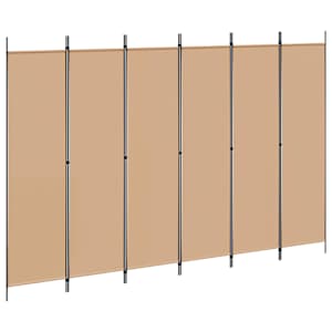 vidaXL 6-paneelne ruumieraldaja Beež 300 x 200 cm kangas
