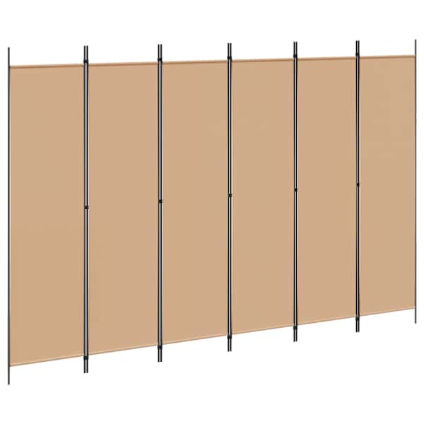 vidaXL 6-paneelne ruumieraldaja Beež 300 x 200 cm kangas
