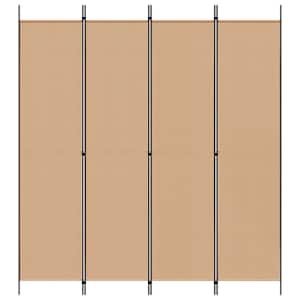 4-panelový pokojový paravan Béžová 200 x 220 cm Textil - obrázek 4