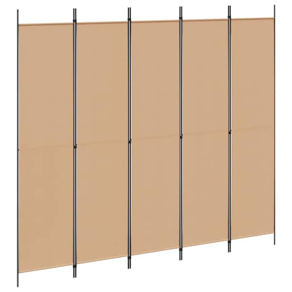 vidaXL 5-paneelne ruumieraldaja Beež 250 x 220 cm kangas