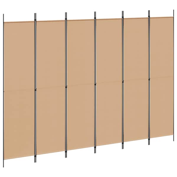 vidaXL 6-paneelne ruumieraldaja Beež 300 x 220 cm kangas