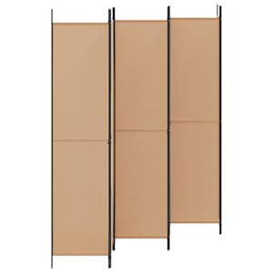 6-panelový dělící paravan Béžová 300 x 220 cm Textil - obrázek 3