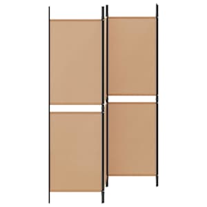 4-panelový pokojový paravan Béžová 200 x 180 cm Textil - obrázek 3