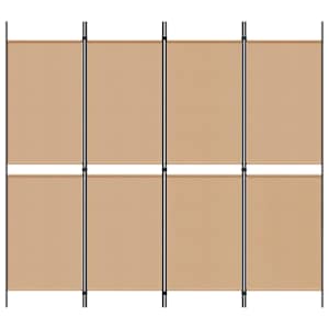 4-panelový pokojový paravan Béžová 200 x 180 cm Textil - obrázek 4