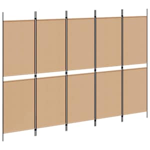 vidaXL 5-paneelne ruumieraldaja Beež 250 x 180 cm kangas