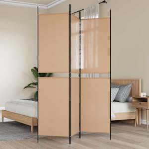 3-panelni prostor delilnik Bež 150 x 200 cm Blago