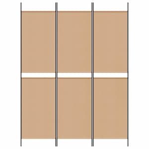 3-panelový paravan Béžová 150 x 200 cm Textil - obrázek 4