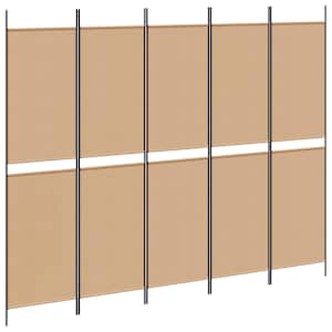 vidaXL 5-paneeline ruumijagaja Beež 250 x 200 cm kangas