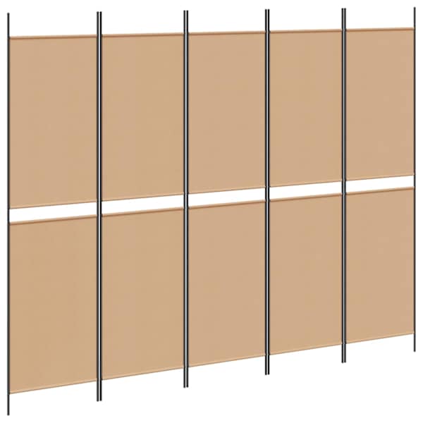vidaXL 5-paneeline ruumijagaja Beež 250 x 200 cm kangas