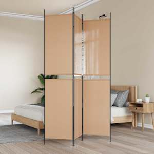 3-panelni pregradni zid Bež 150 x 220 cm Blago