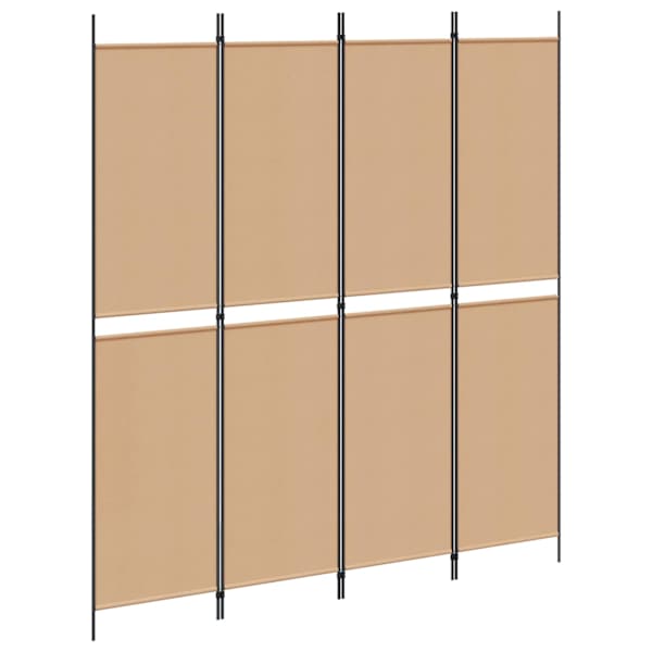 vidaXL 4-paneelne ruumikas Beež 200 x 220 cm kangas