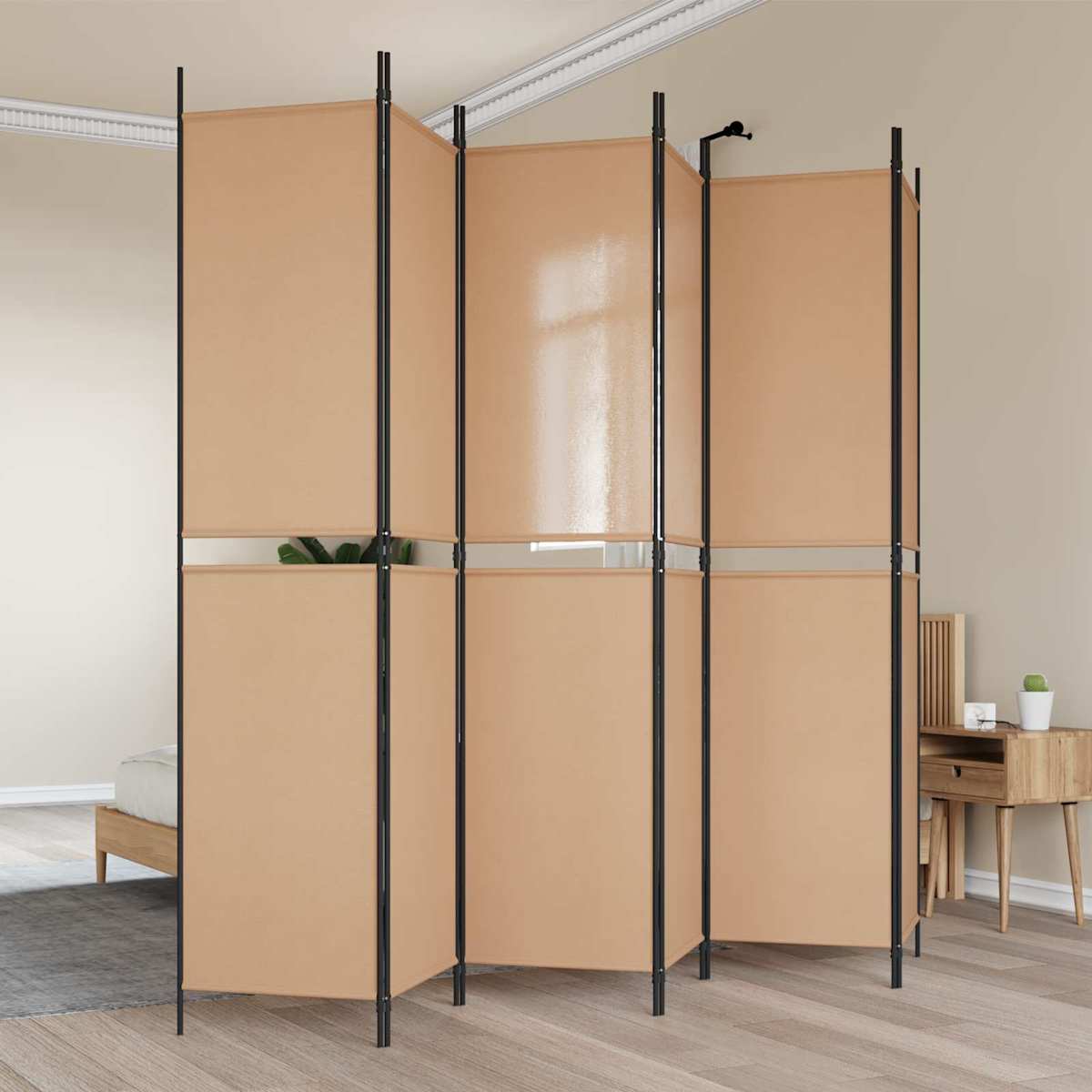 6-Paneler Rumdeler Stof