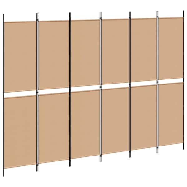 vidaXL 6-paneelne ruumieraldaja Beež 300 x 220 cm kangas