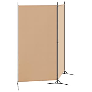 2-Dílný Rozdělovač Pokojů Béžová 175 x 180 cm Textil - obrázek 3
