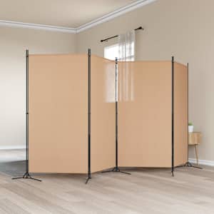 4-panelový pokojový paravan Béžová 346 x 180 cm Textil - obrázek 1