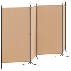 4-panelový pokojový paravan Béžová 346 x 180 cm Textil - obrázek 3