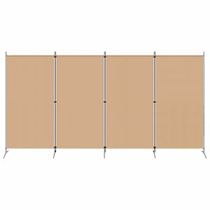 4-panelový pokojový paravan Béžová 346 x 180 cm Textil - obrázek 4