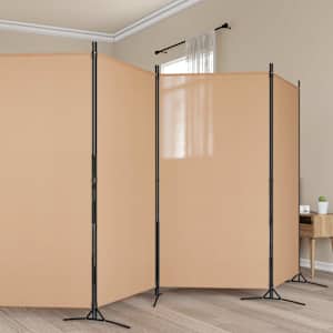 5-panelový paravan Béžová 433 x 180 cm Textil - obrázek 1