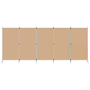 5-panelový paravan Béžová 433 x 180 cm Textil - obrázek 4
