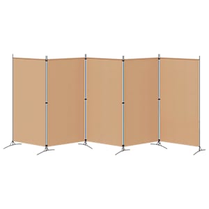 5-panelový paravan Béžová 433 x 180 cm Textil - obrázek 6