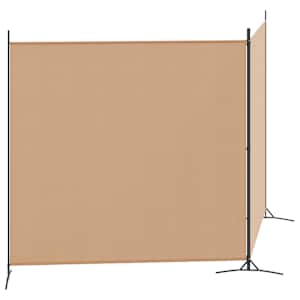 2-Dílný Rozdělovač Pokojů Béžová 348 x 180 cm Textil - obrázek 3