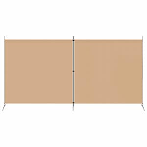 2-Dílný Rozdělovač Pokojů Béžová 348 x 180 cm Textil - obrázek 4