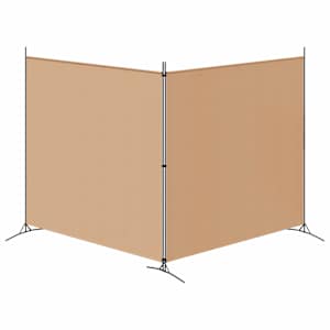2-Dílný Rozdělovač Pokojů Béžová 348 x 180 cm Textil - obrázek 6